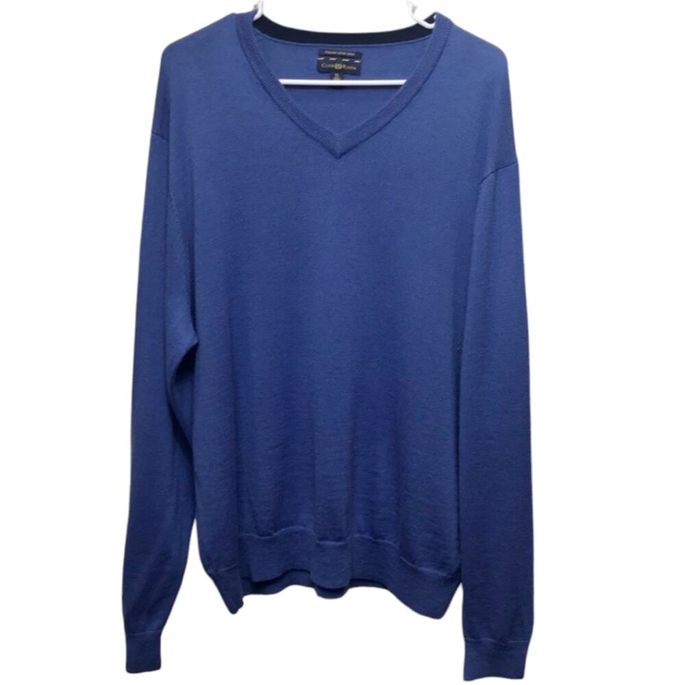 Club Room Merino Wool Blend V-Neck Sweater SZ XL